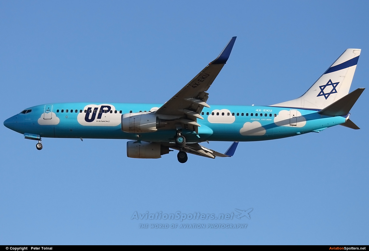 Up (El Al Israel Airlines)  -  737-800  (4X-EKU) By Peter Tolnai (ptolnai)