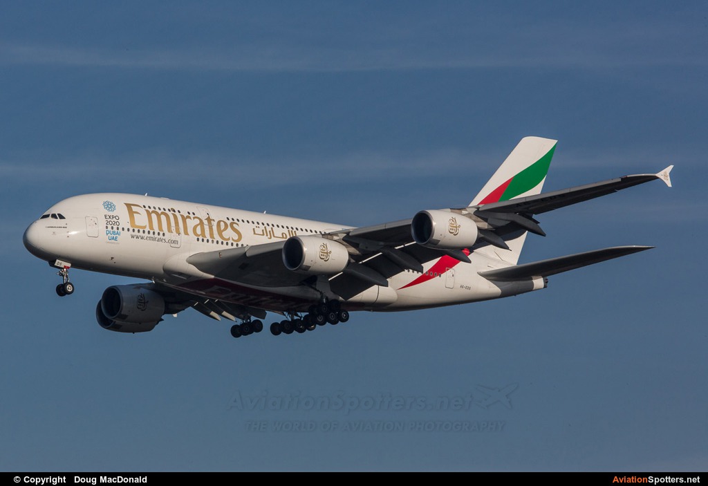 Emirates Airlines  -  A380  (A6-EDS) By Doug MacDonald (Banter Ops)