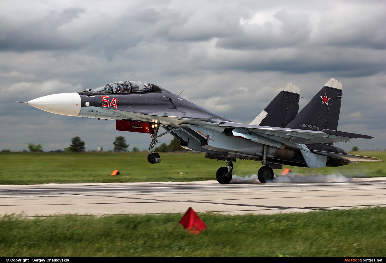 Russia - Air Force  -  Su-30SM  (54 RED) By Sergey Chaikovskiy (SergeyL)