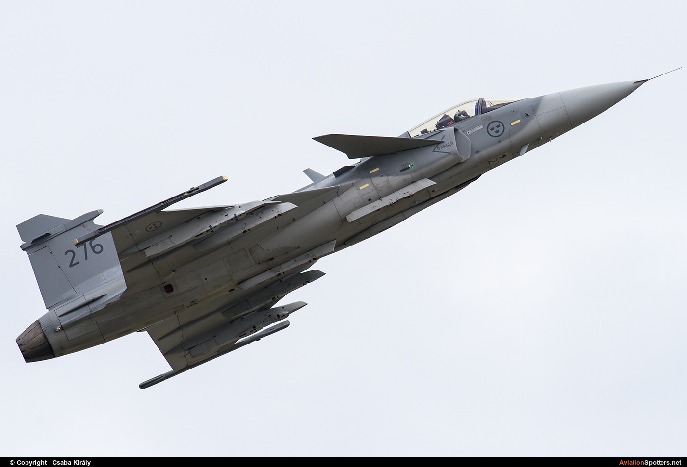 Sweden - Air Force  -  JAS 39C Gripen  (276) By Csaba Király (Csaba Kiraly)