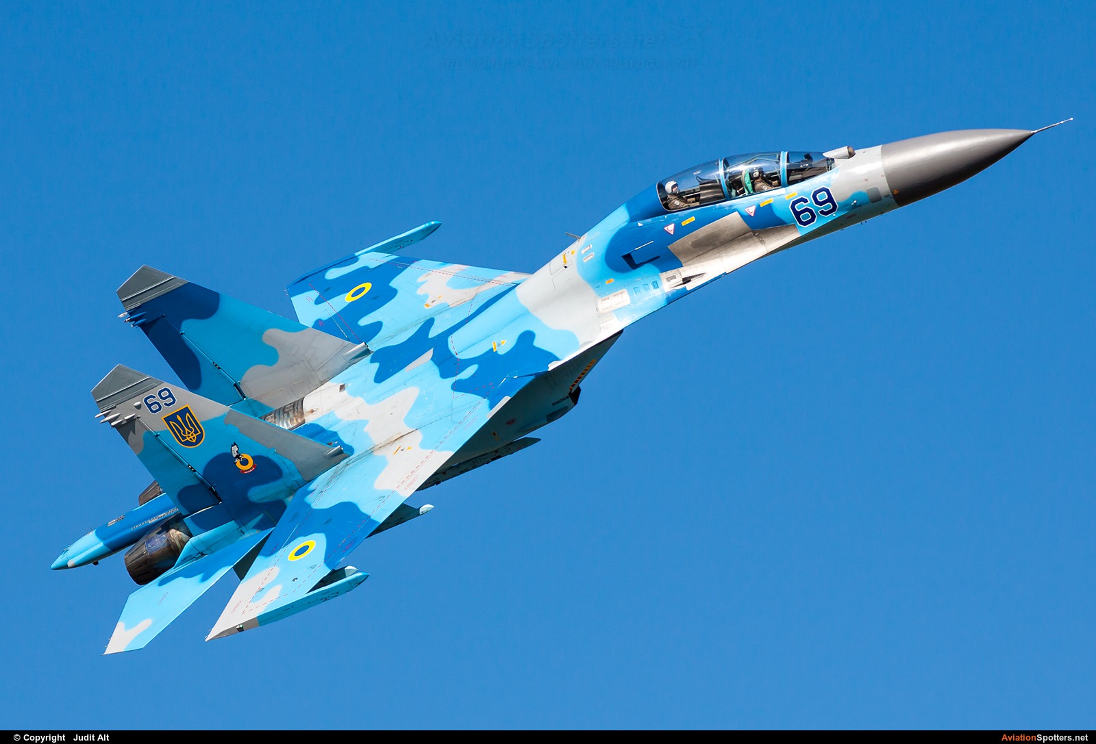 Ukraine - Air Force  -  Su-27UB  (69) By Judit Alt (Judit)