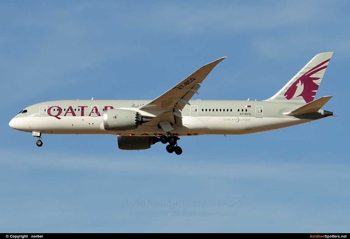 Qatar Airways  -  787-8 Dreamliner  (A7-BCQ) By norber (norber)