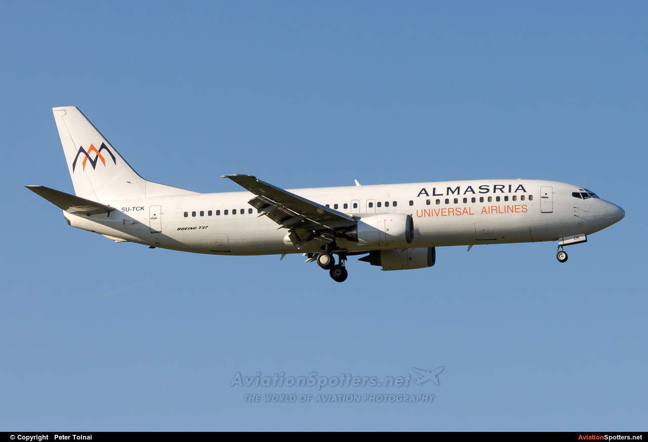 Almasria Universal Airlines  -  737-400  (SU-TCK) By Peter Tolnai (ptolnai)