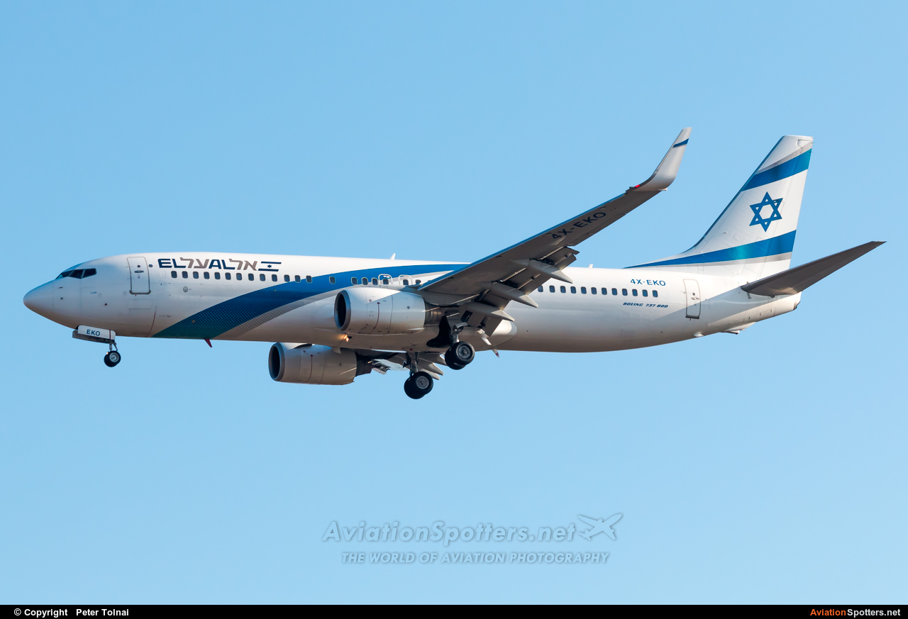 El Al Israel Airlines  -  737-800  (4X-EKO) By Peter Tolnai (ptolnai)
