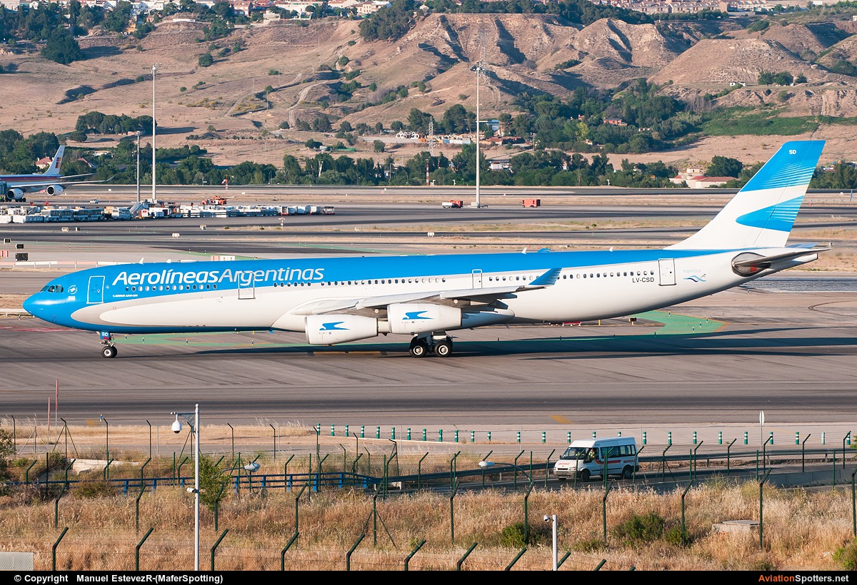 Aerolineas Argentinas  -  A340-300  (LV-CSD) By Manuel EstevezR-(MaferSpotting) (Manuel EstevezR-(MaferSpotting))