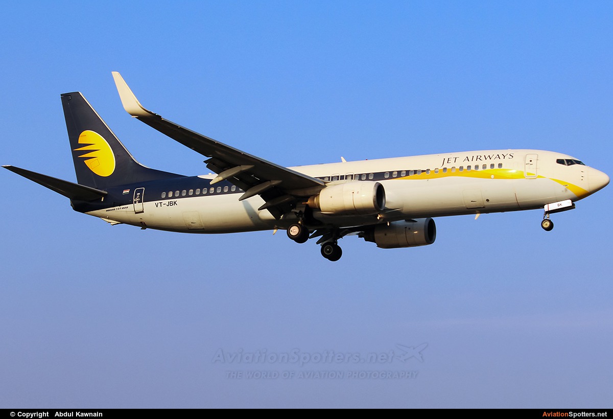 Jet Airways  -  737-800  (VT-JBK) By Abdul Kawnain (kashif1504)