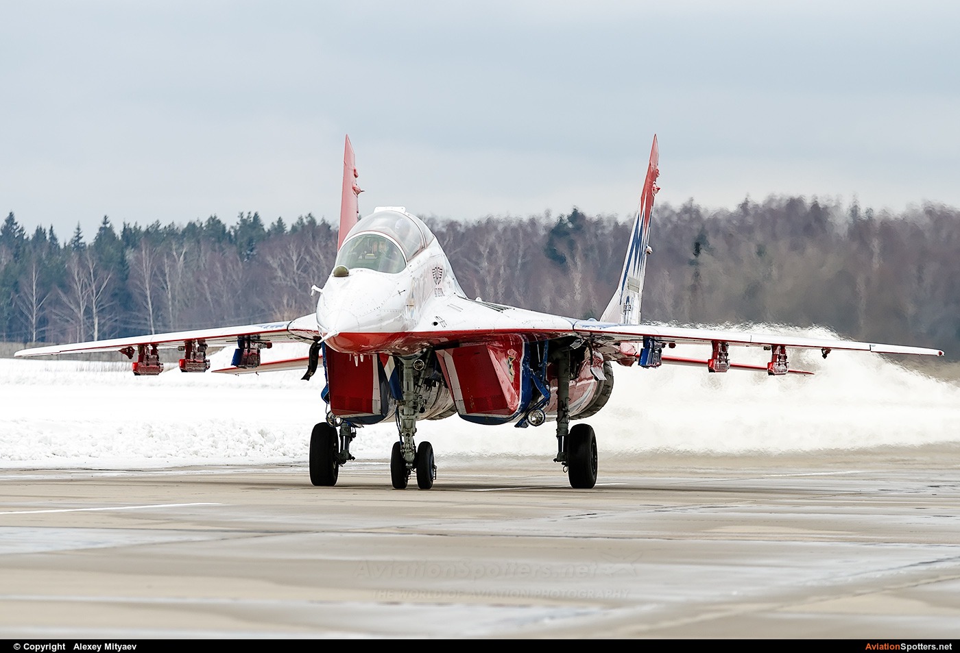 Russia - Air Force : Strizhi  -  MiG-29UB  (02 BLUE) By Alexey Mityaev (Alexey Mityaev)