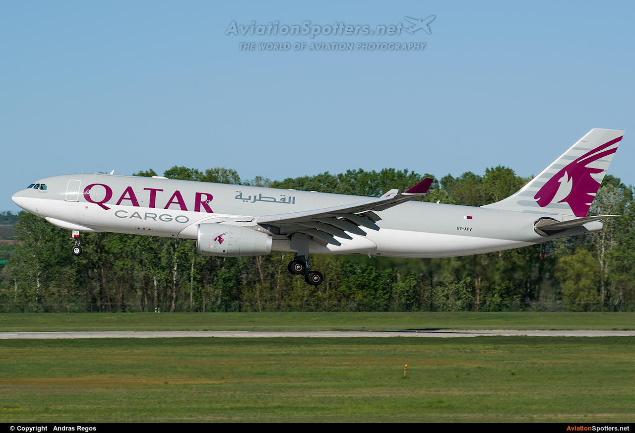 Qatar Airways Cargo  -  A330-243  (A7-AFV) By Andras Regos (regos)