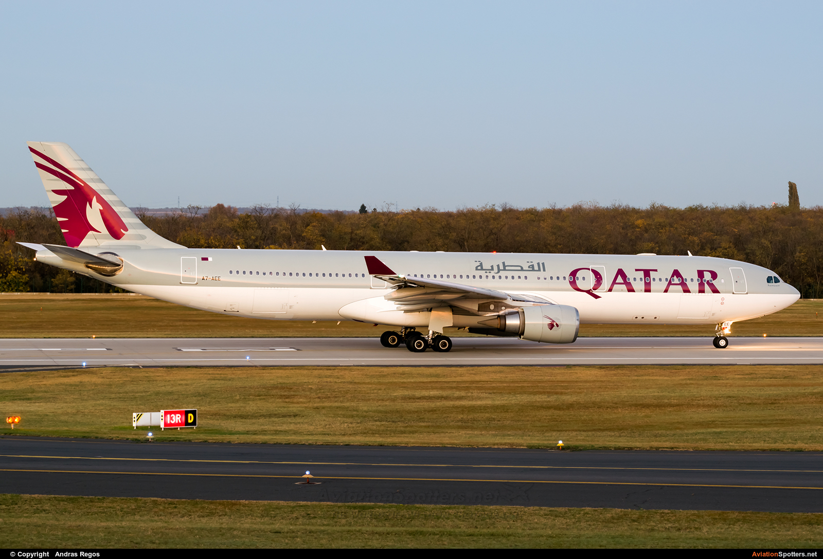 Qatar Airways  -  A330-300  (A7-AEE) By Andras Regos (regos)