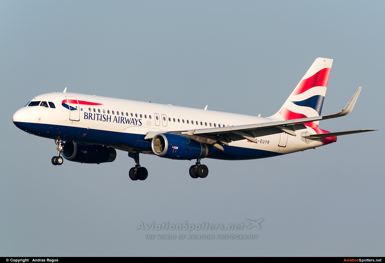 British Airways  -  A320-232  (G-EUYR) By Andras Regos (regos)