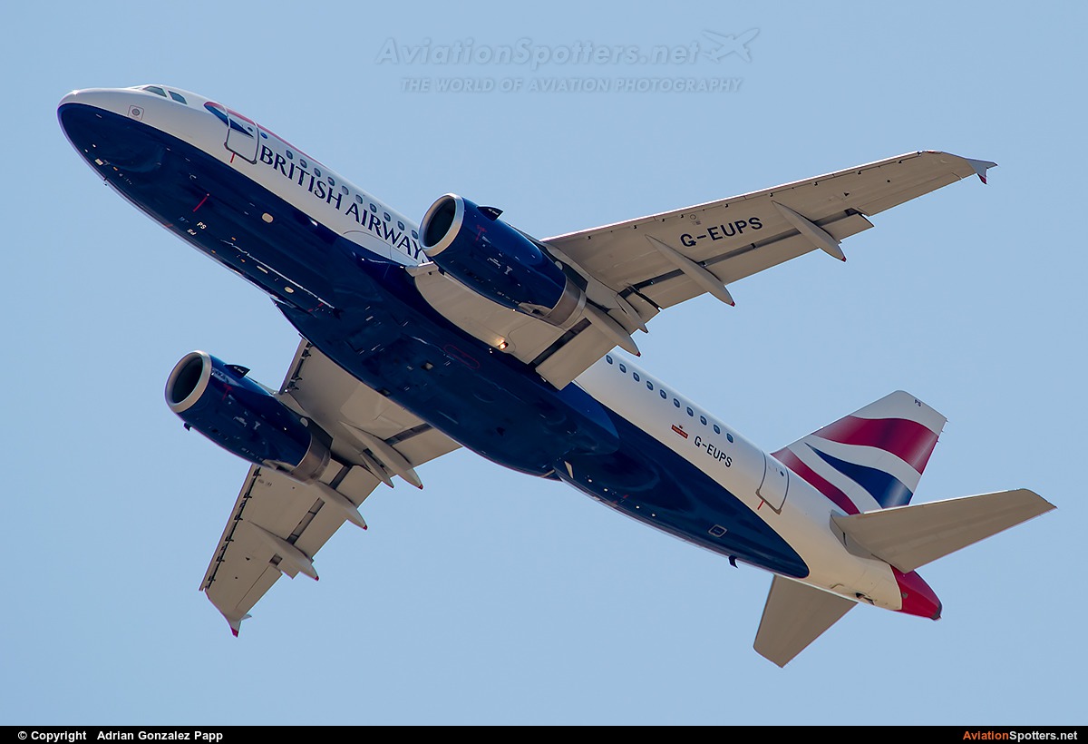 British Airways  -  A319-131  (G-EUPS) By Adrian Gonzalez Papp (agp12)