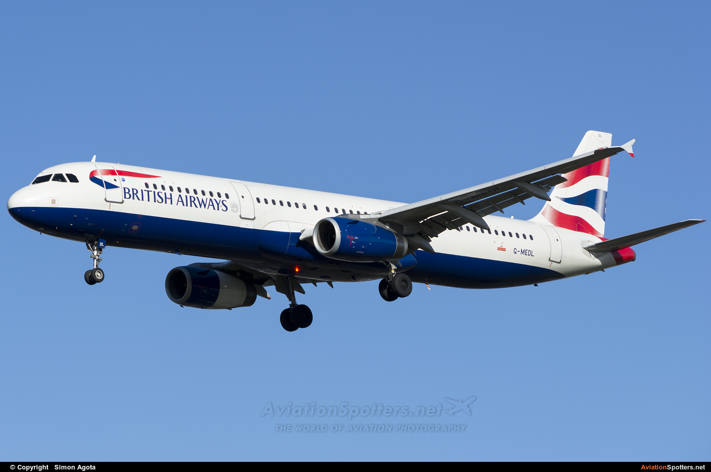 British Airways  -  A321-231  (G-MEDL) By Simon Agota (goti80)