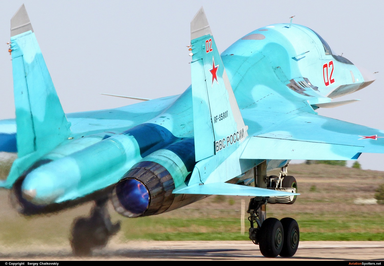 Russia - Air Force  -  Su-34  (RF-95801) By Sergey Chaikovskiy (SergeyL)