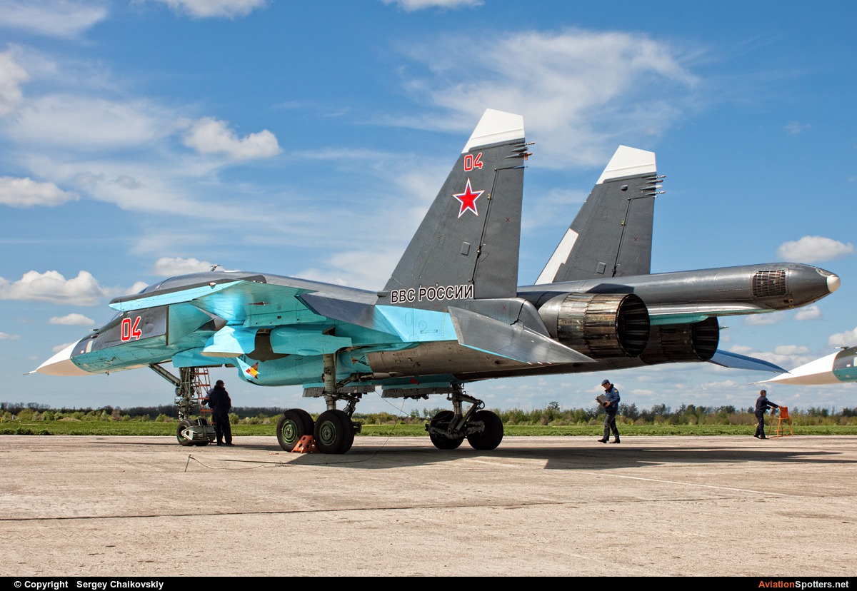 Russia - Air Force  -  Su-34  (04 RED) By Sergey Chaikovskiy (SergeyL)