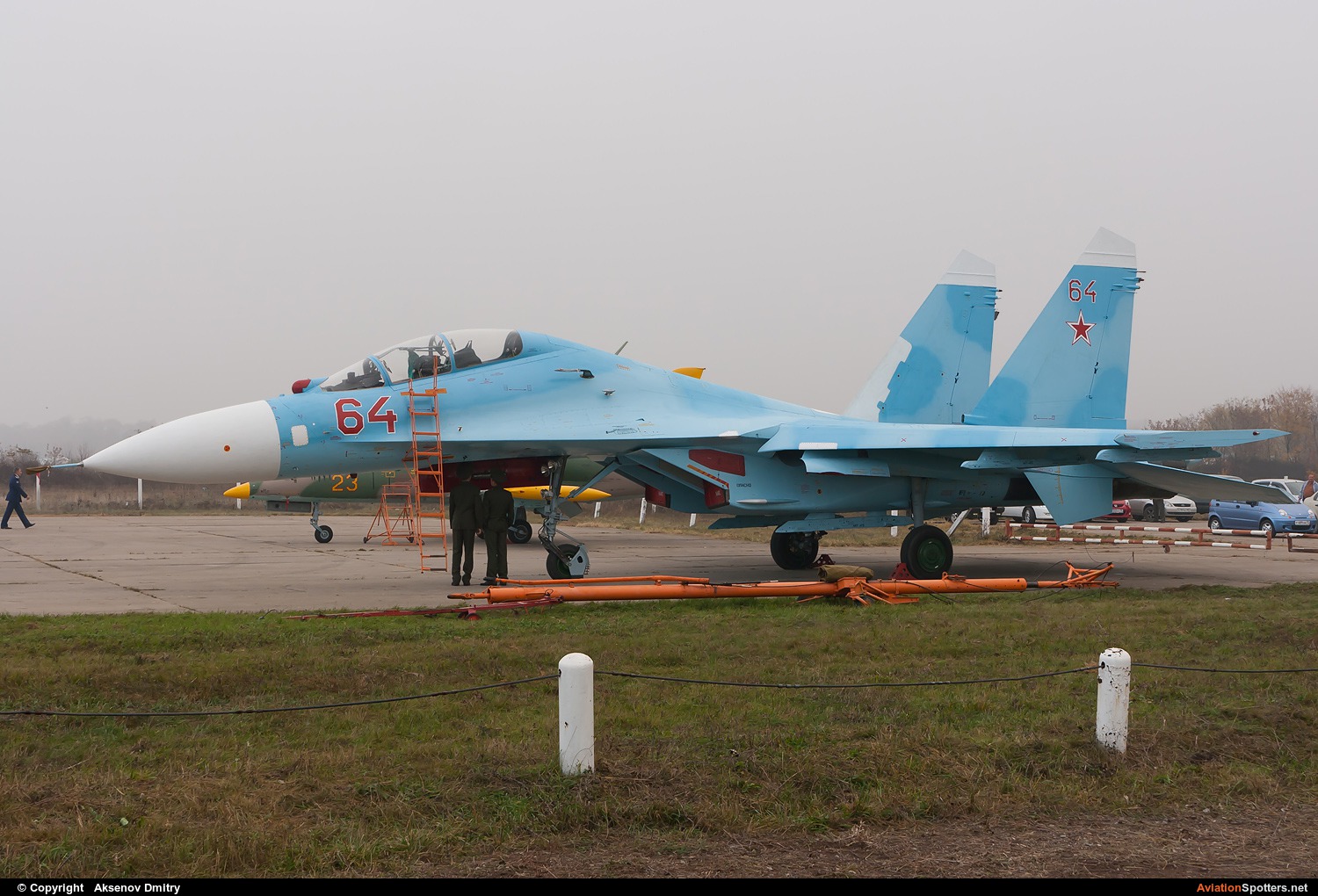 Russia - Air Force  -  Su-27UB  (64 RED) By Aksenov Dmitry (Adimka)