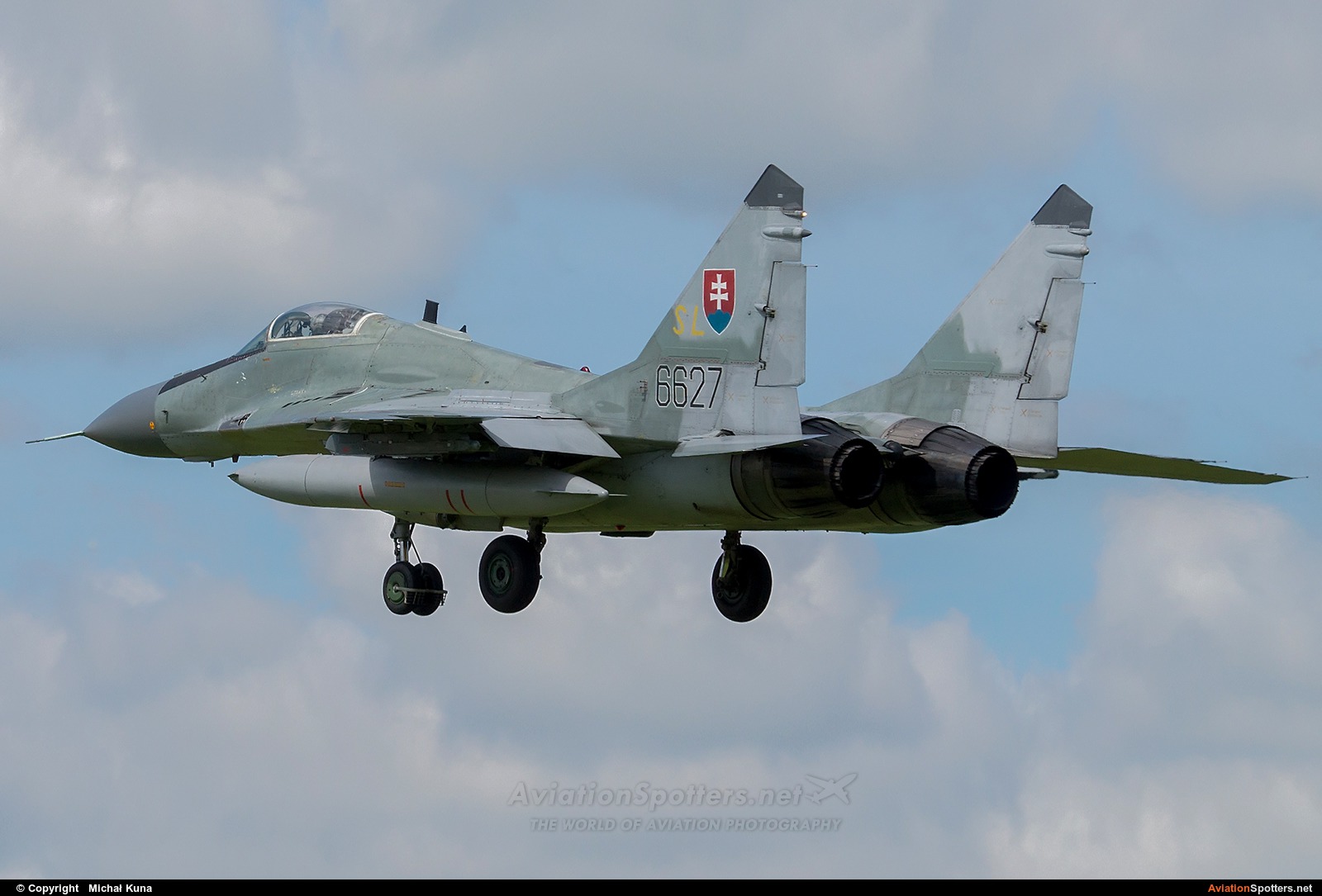 Slovakia - Air Force  -  MiG-29AS  (6627) By Michał Kuna (big)