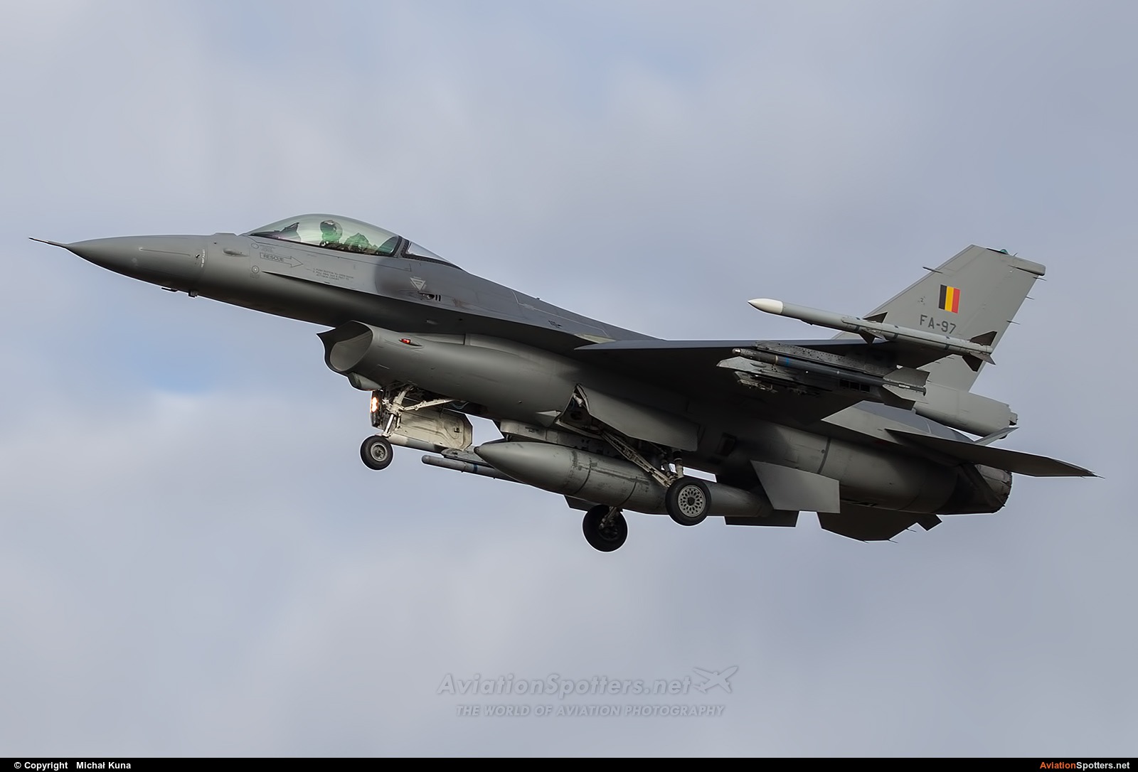 Belgium - Air Force  -  F-16AM Fighting Falcon  (FA-97) By Michał Kuna (big)