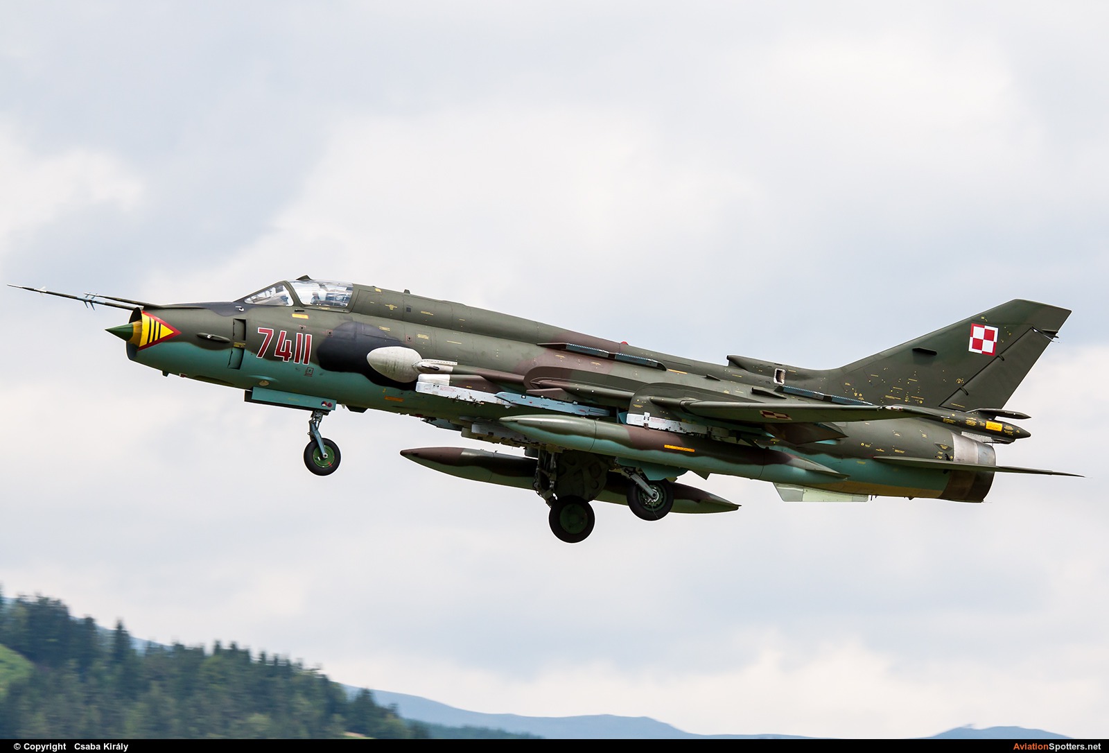 Poland - Air Force  -  Su-22M-4  (7411) By Csaba Király (Csaba Kiraly)