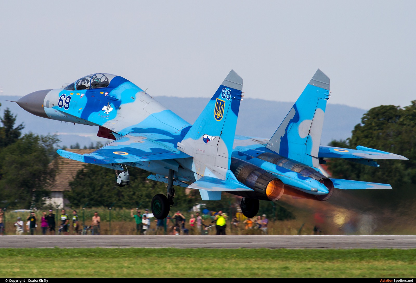 Ukraine - Air Force  -  Su-27UB  (69 BLUE) By Csaba Király (Csaba Kiraly)