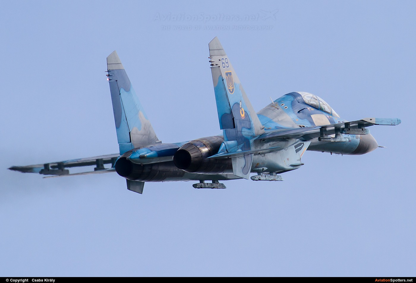 Ukraine - Air Force  -  Su-27UB  (69) By Csaba Király (Csaba Kiraly)