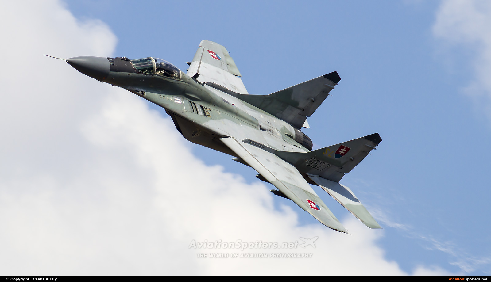 Slovakia - Air Force  -  MiG-29AS  (6627) By Csaba Király (Csaba Kiraly)