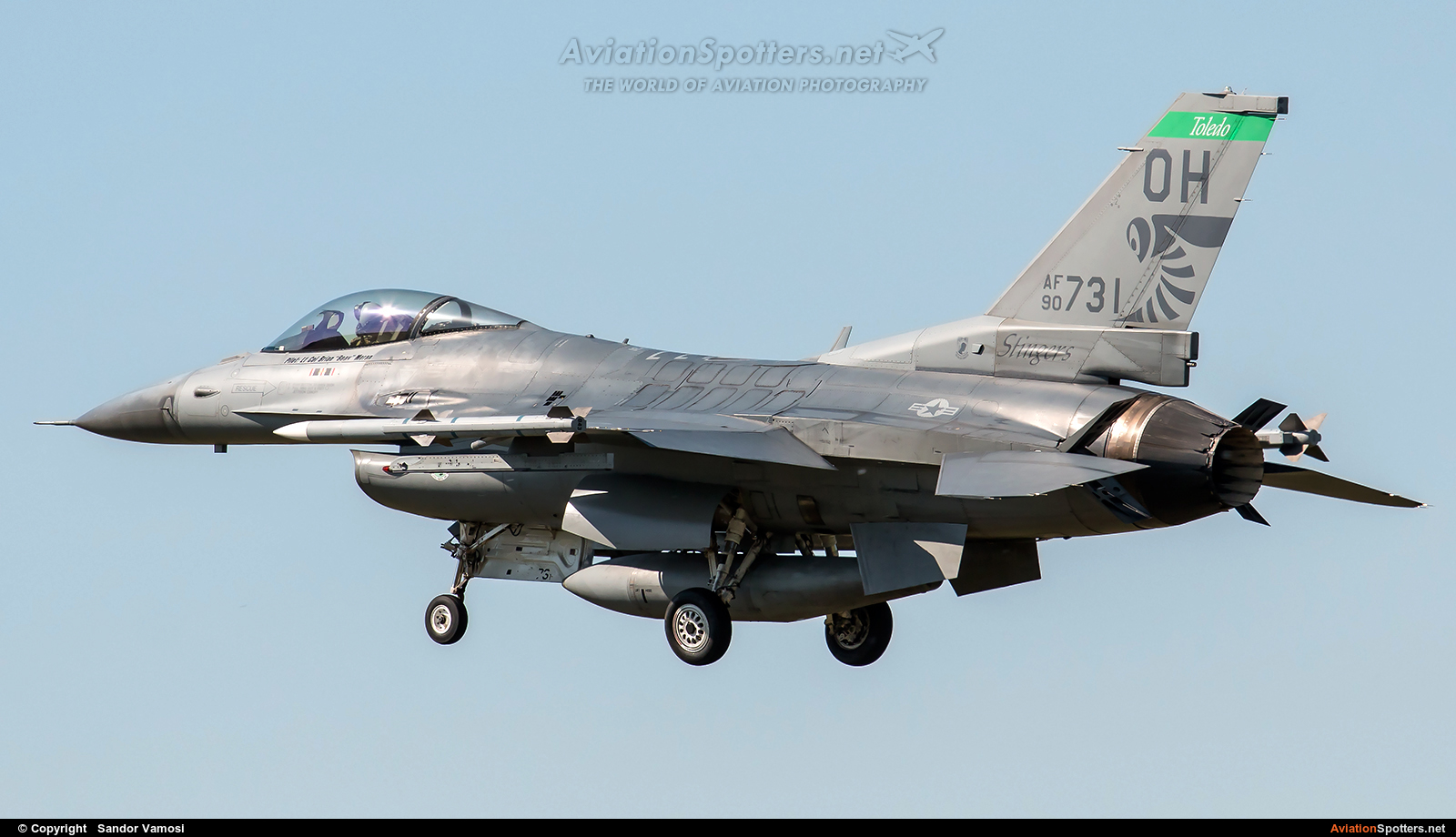 USA - Air Force  -  F-16C Fighting Falcon  (90-0731) By Sandor Vamosi (ALEX67)