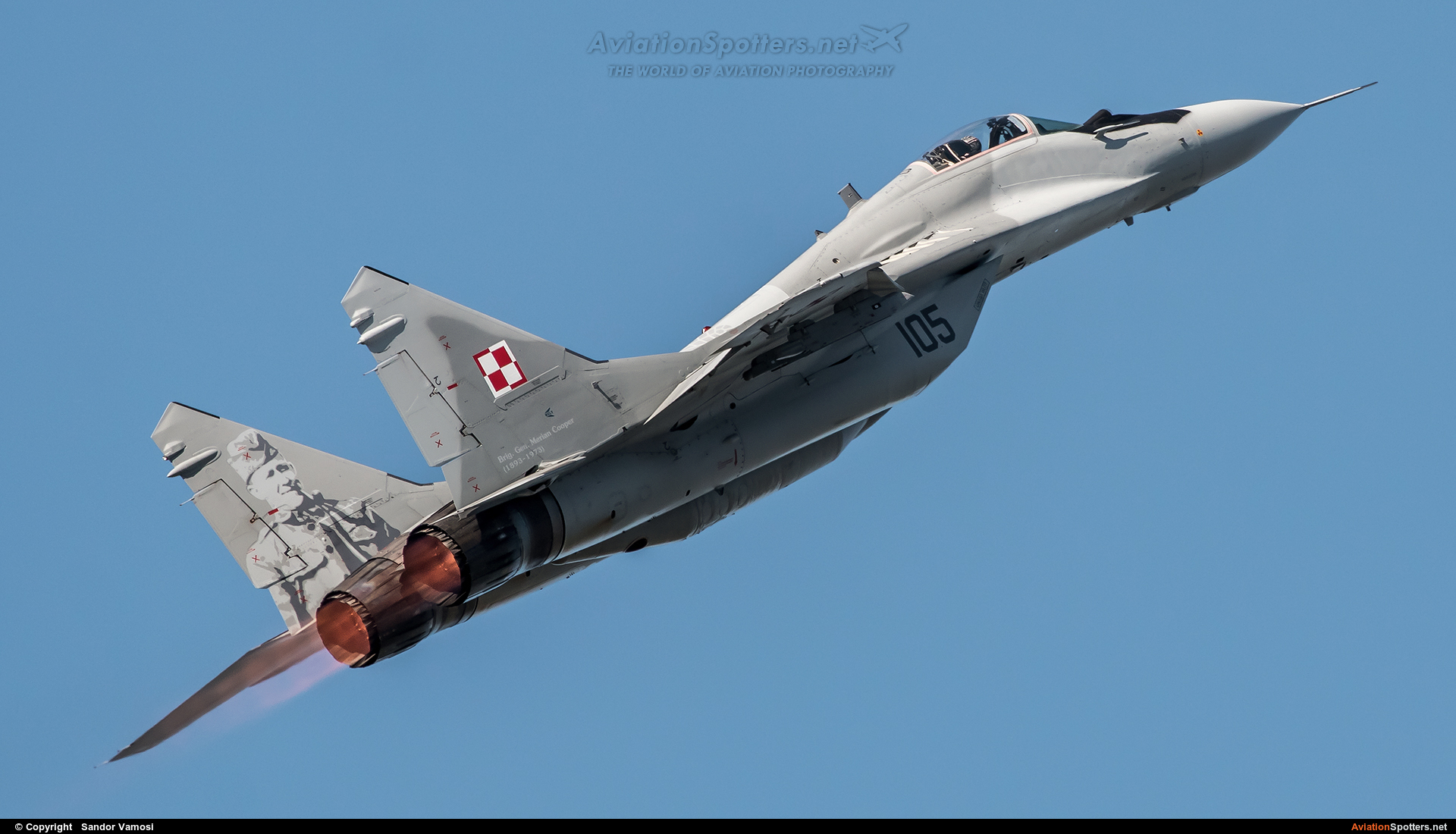 Poland - Air Force  -  MiG-29A  (105) By Sandor Vamosi (ALEX67)