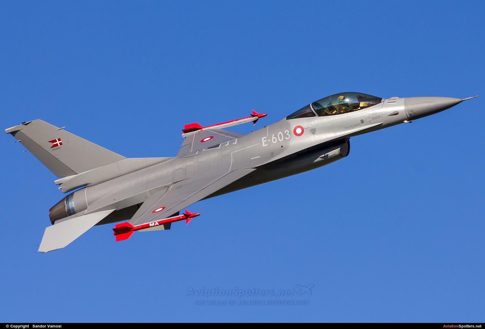 Denmark - Air Force  -  F-16AM Fighting Falcon  (E-603) By Sandor Vamosi (ALEX67)