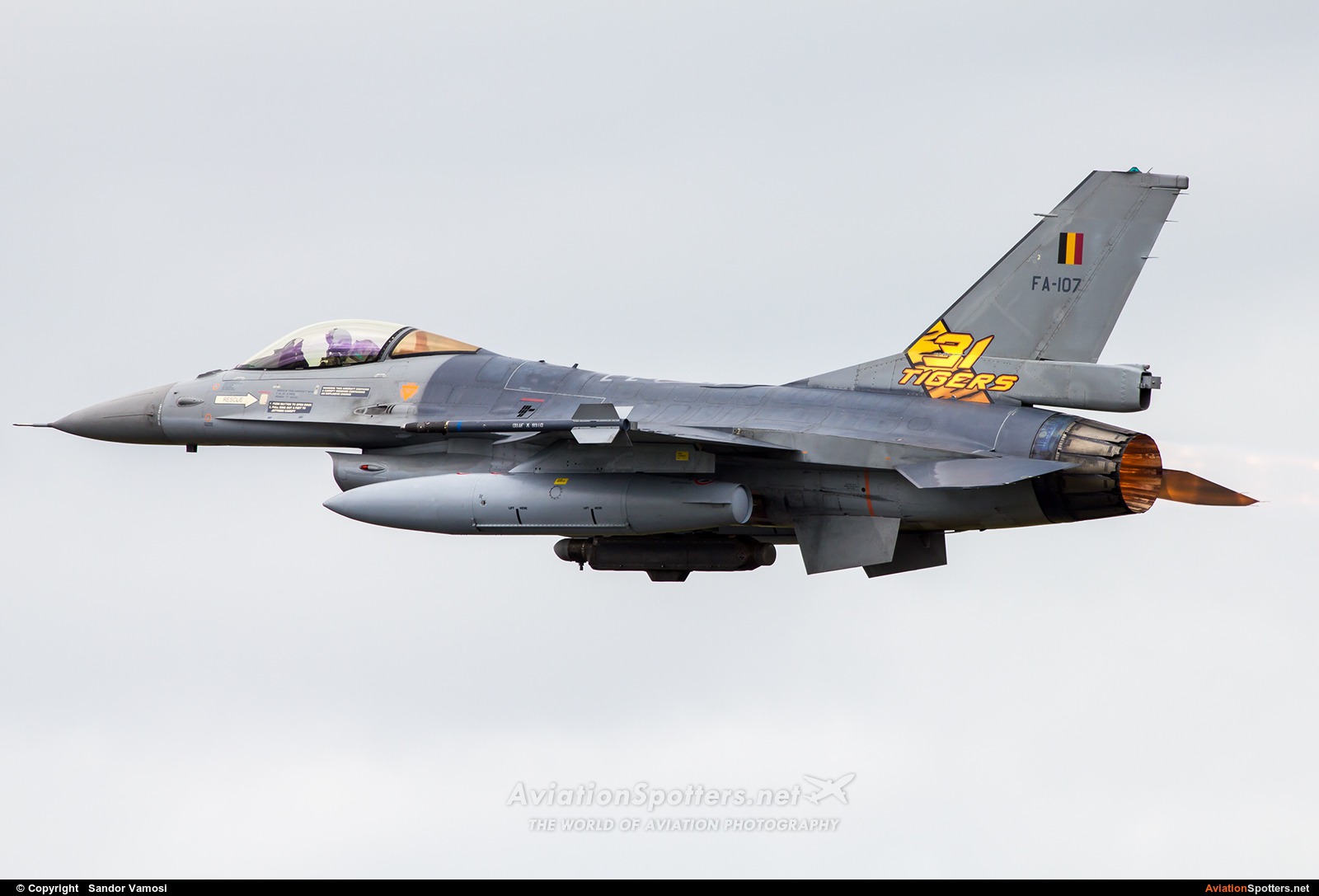 Belgium - Air Force  -  F-16AM Fighting Falcon  (FA-107) By Sandor Vamosi (ALEX67)