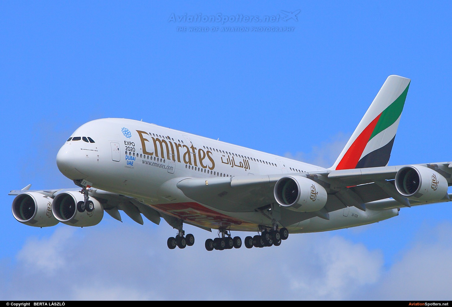 Emirates Airlines  -  A380-861  (A6-EEB) By BERTA LÁSZLÓ (BERTAL)