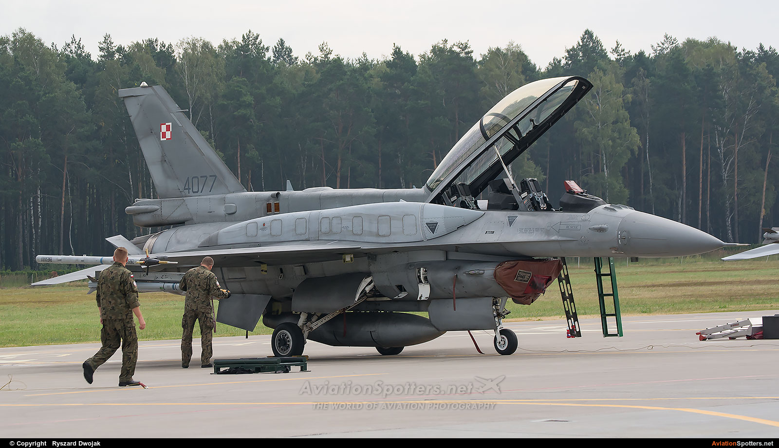 Poland - Air Force  -  F-16C Block 52+ Fighting Falcon  (4077) By Ryszard Dwojak (ryś)