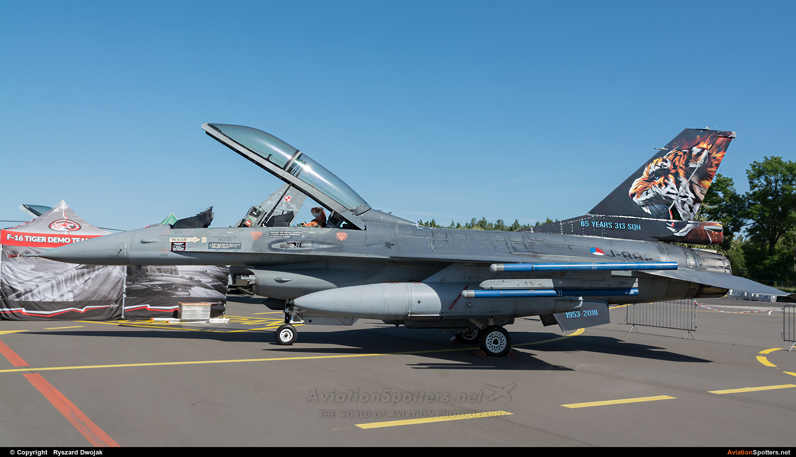Netherlands - Air Force  -  F-16B Fighting Falcon  (J-822) By Ryszard Dwojak (ryś)