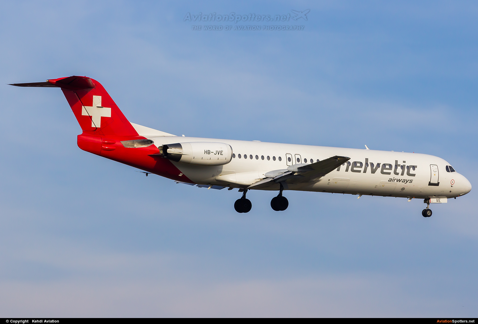 Helvetic Airways  -  100  (HB-JVE) By Kehdi Aviation (Kehdi Aviation)