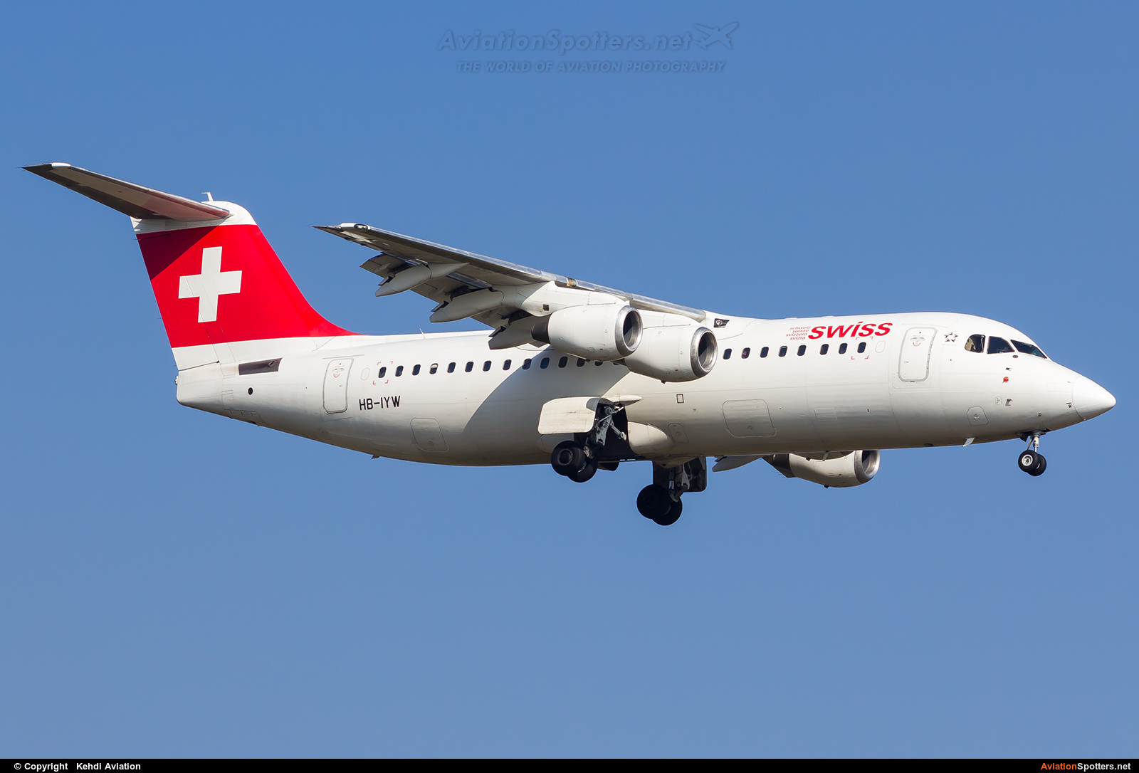 Swiss International  -  BAe 146-300-Avro RJ100  (HB-IYW) By Kehdi Aviation (Kehdi Aviation)