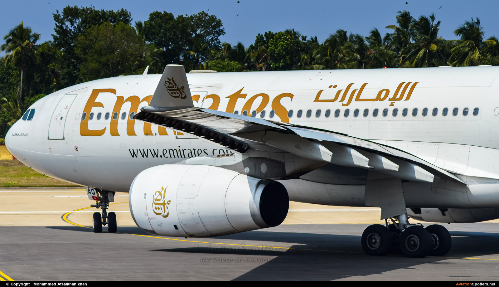 Emirates Airlines  -  A330-243  (A6-EAQ) By Mohammed Afsal khan  (Khanmohammedafsal)
