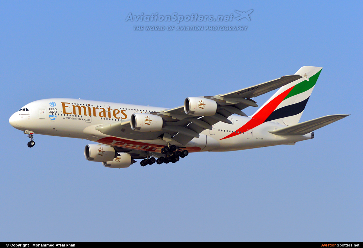 Emirates Airlines  -  A380-861  (A6-EOH) By Mohammed Afsal khan  (Khanmohammedafsal)