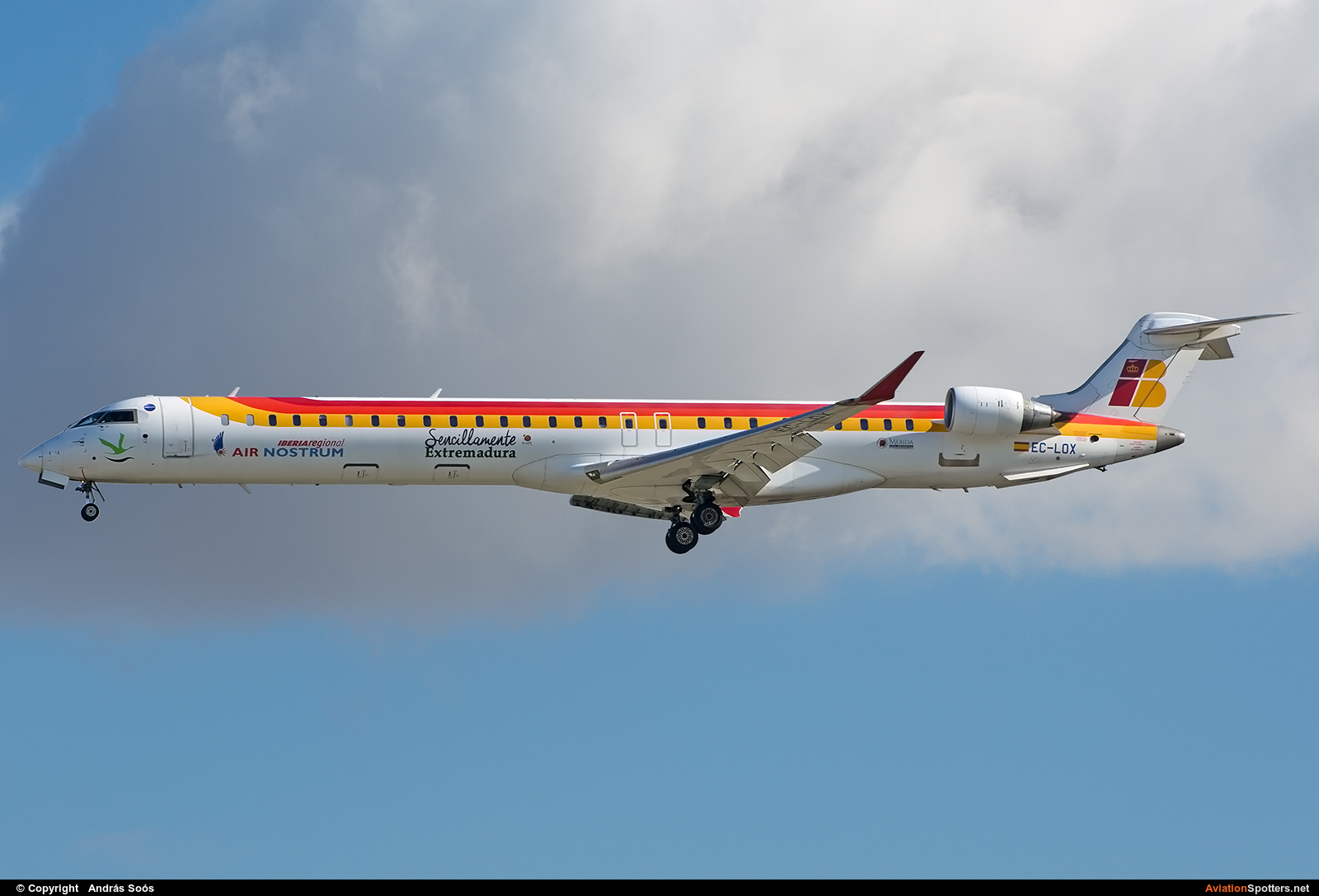 Air Nostrum - Iberia Regional  -  CL-600 Regional Jet CRJ-1000  (EC-LOX) By András Soós (sas1965)