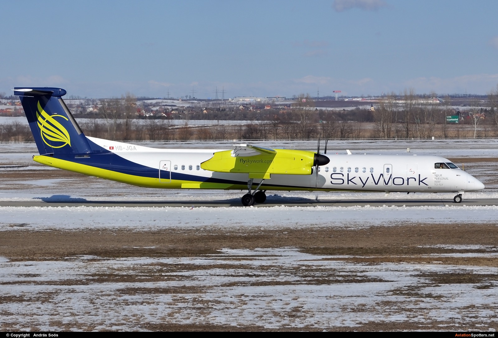 Sky Work Airlines  -  DHC-8-400Q Dash 8  (HB-JGA) By András Soós (sas1965)