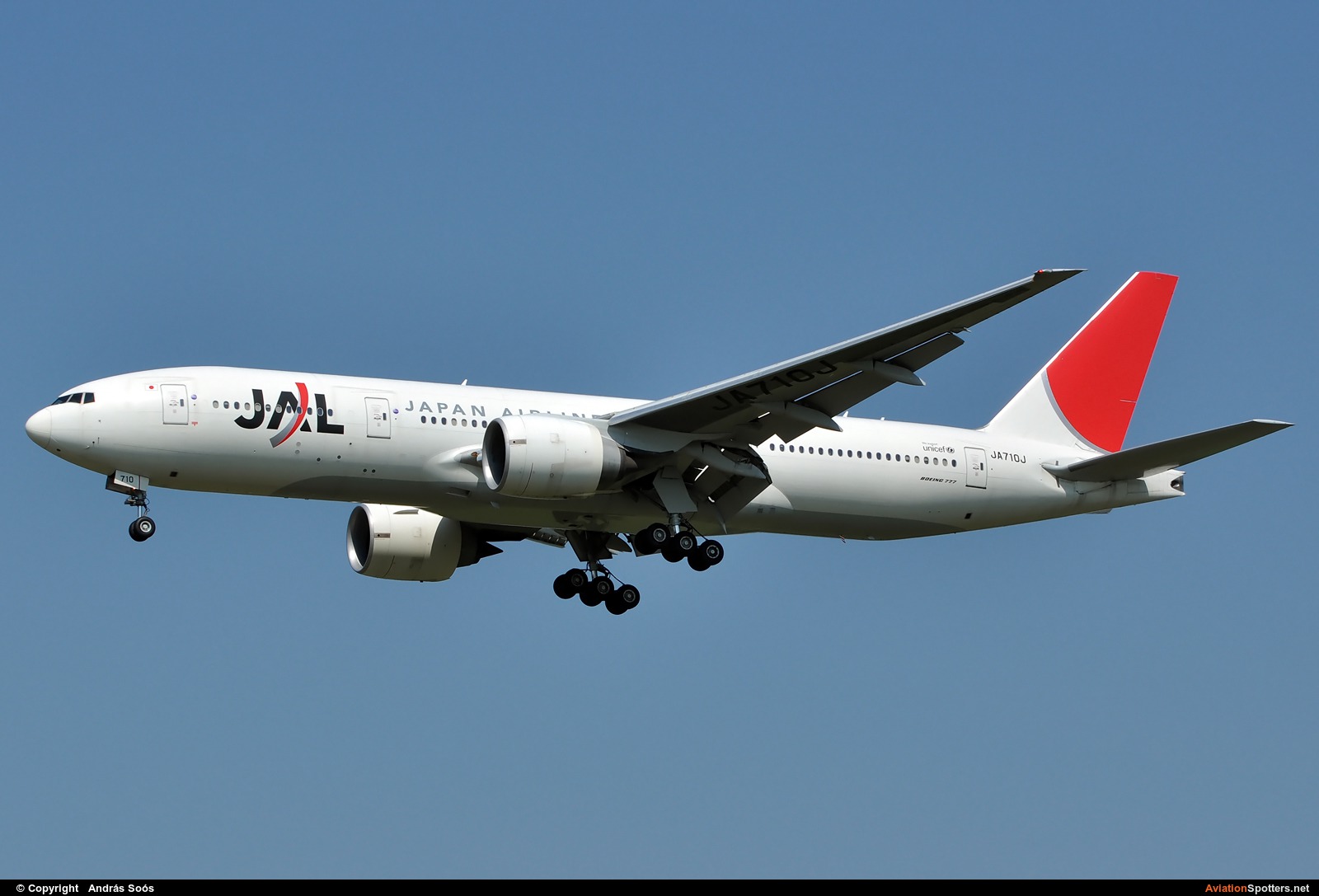 JAL - Japan Airlines  -  777-200  (JA710J) By András Soós (sas1965)