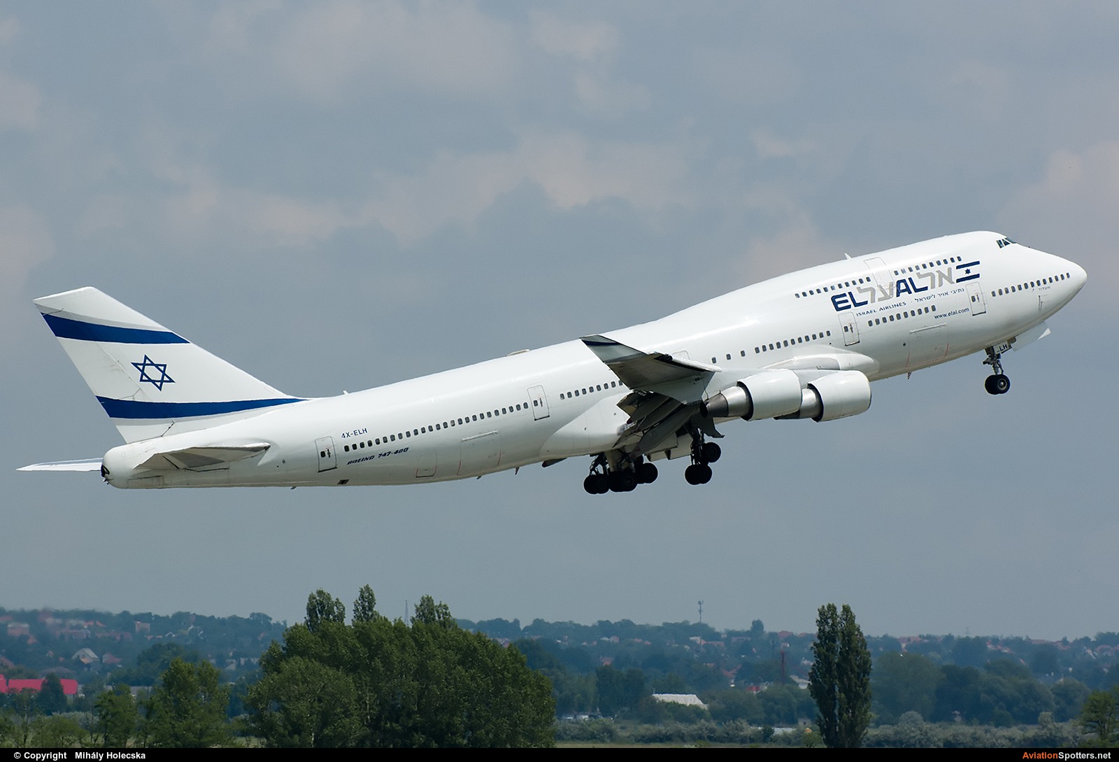 El Al Israel Airlines  -  747-400  (4X-ELH) By Mihály Holecska (Misixx)
