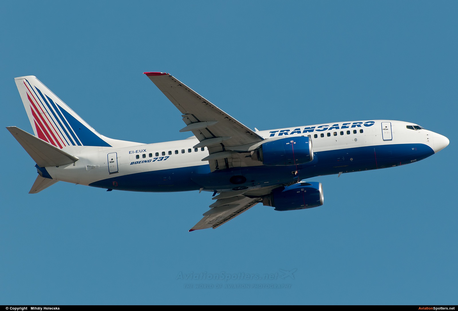 Transaero Airlines  -  737-7Q8  (EI-EUX) By Mihály Holecska (Misixx)